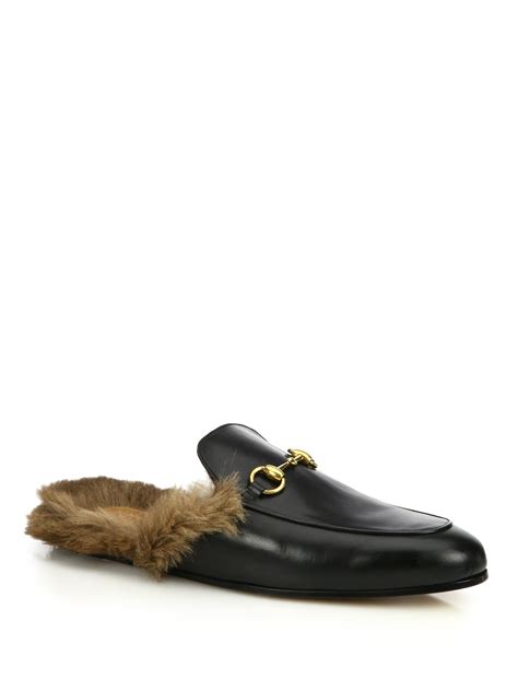 gucci slide loafers|gucci loafer fur slides.